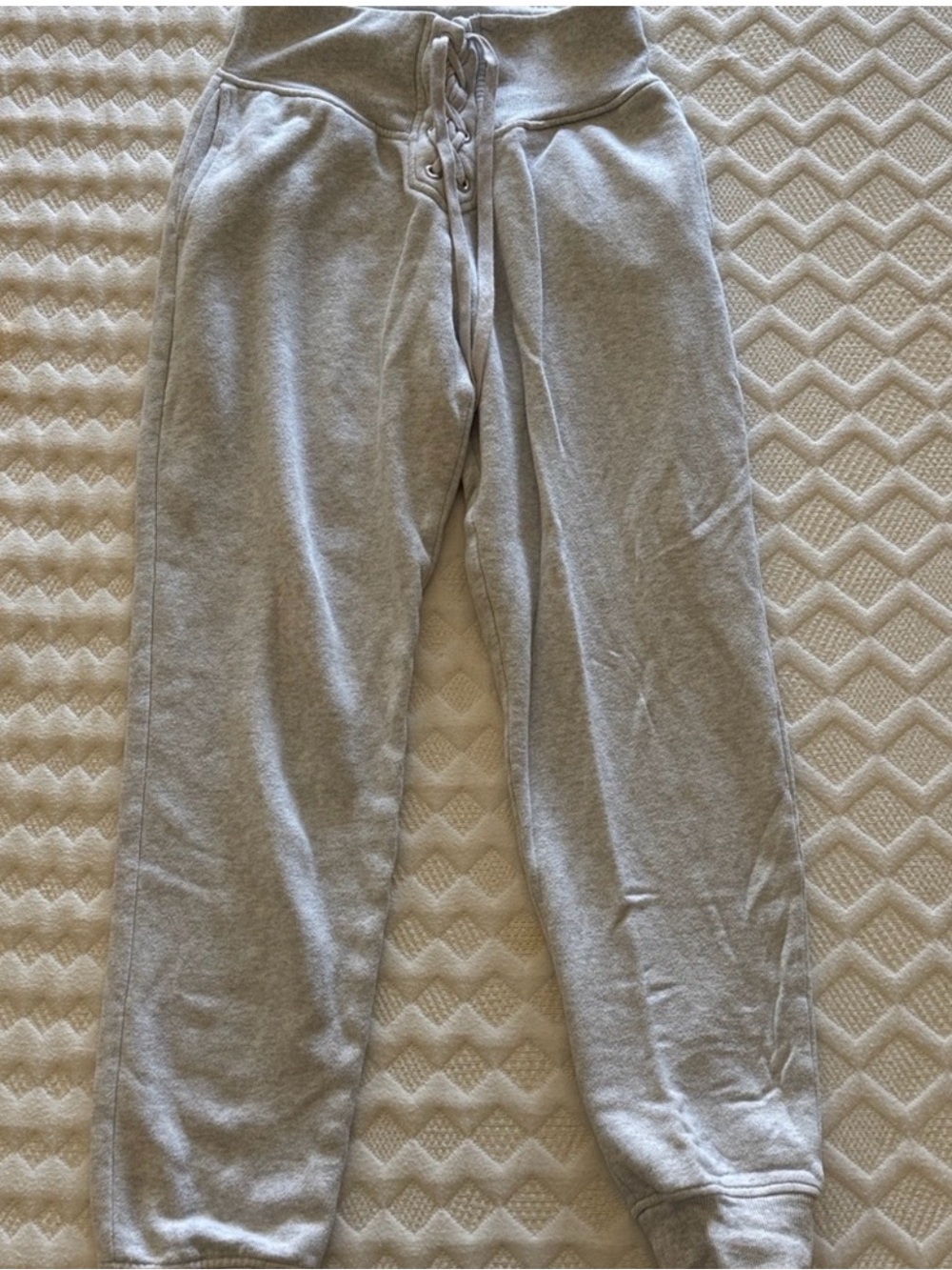 Victorias Secret Grey lace up Sweatpants with Drawstring Waist